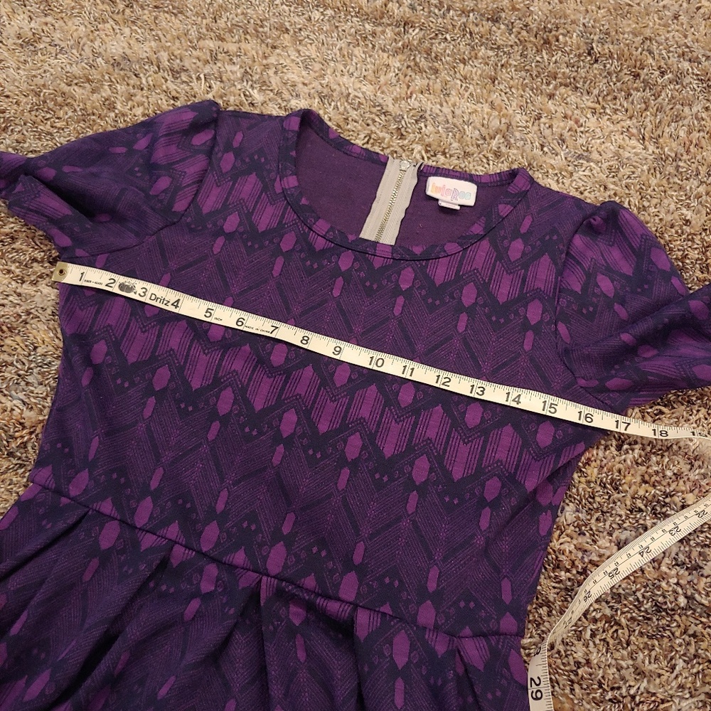 LuLaRoe Amelia Purple Black Dress - Picture 4 of 7